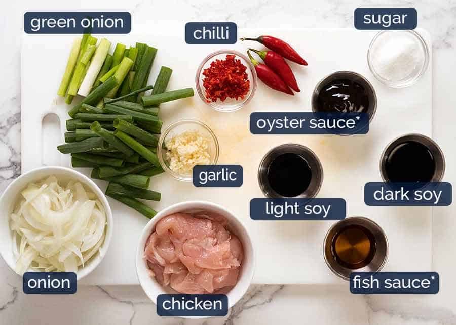 Ingredients in Thai Drunken Noodles