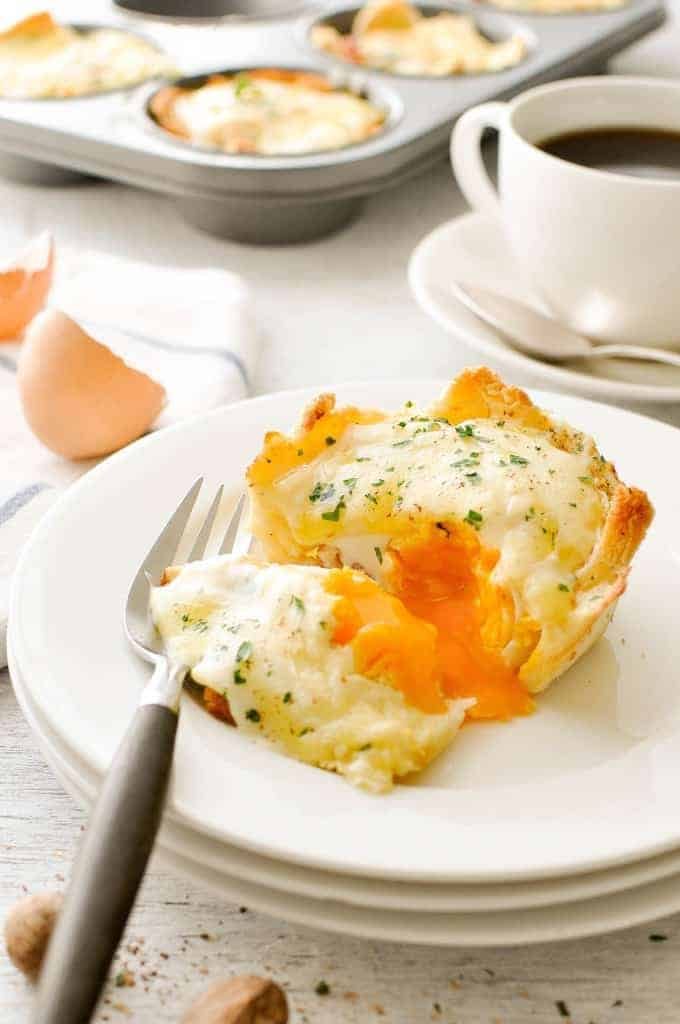 Croque Madame Muffin Tin Toastie Cup (French Ham Egg Cheese)