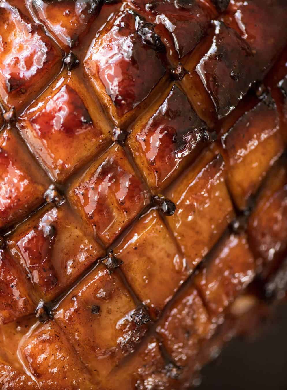 This Baked Ham with Maple Brown Sugar Glaze is a spectacular, EASY centrepiece for your Christmas table! www.recipetineats.com