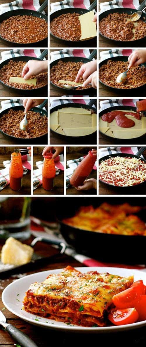 How to make a One Pot Lasagna of beef that has LAYERS in it!