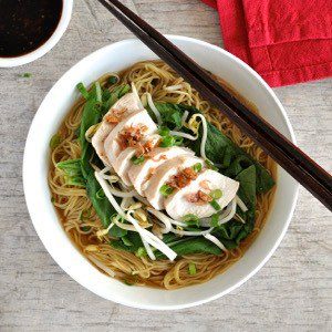 Foolproof Poached Chicken Noodle Soup