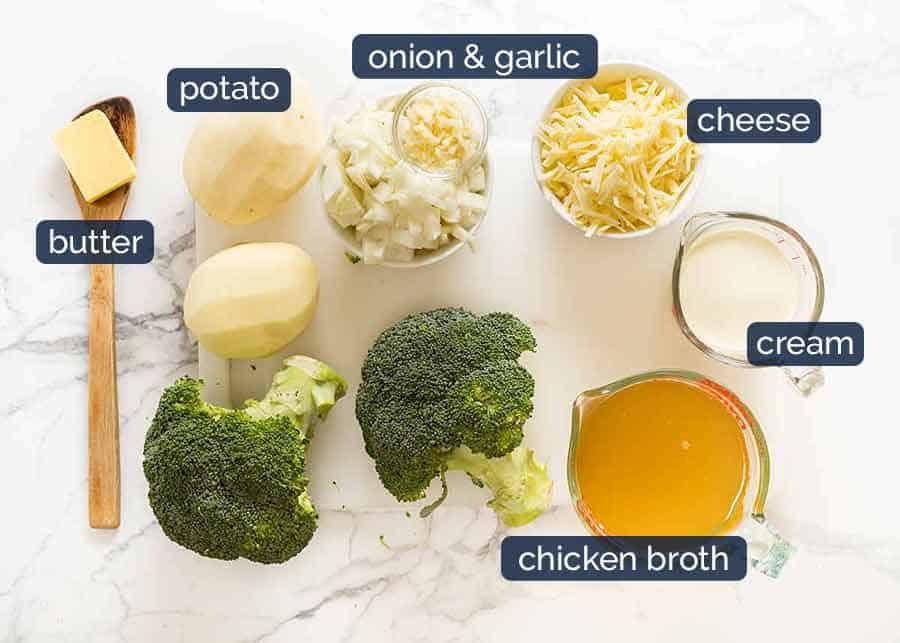 What goes in creamy Broccoli Soup with Cheddar Cheese