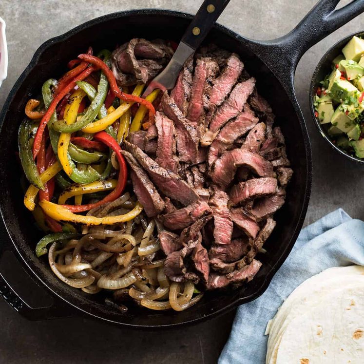 Beef Fajitas - Made extra juicy and extra tasty with a wicked marinade!