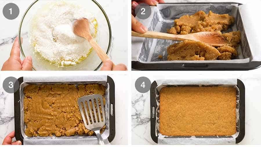 How to make base for Caramel Slice