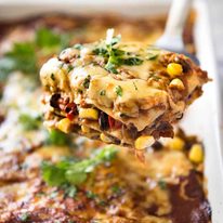 Vegetarian Mexican Caserole (Lasagna) - Fresh, healthy and loaded with Mexican flavours, just 342 calories per serving! recipetineats.com