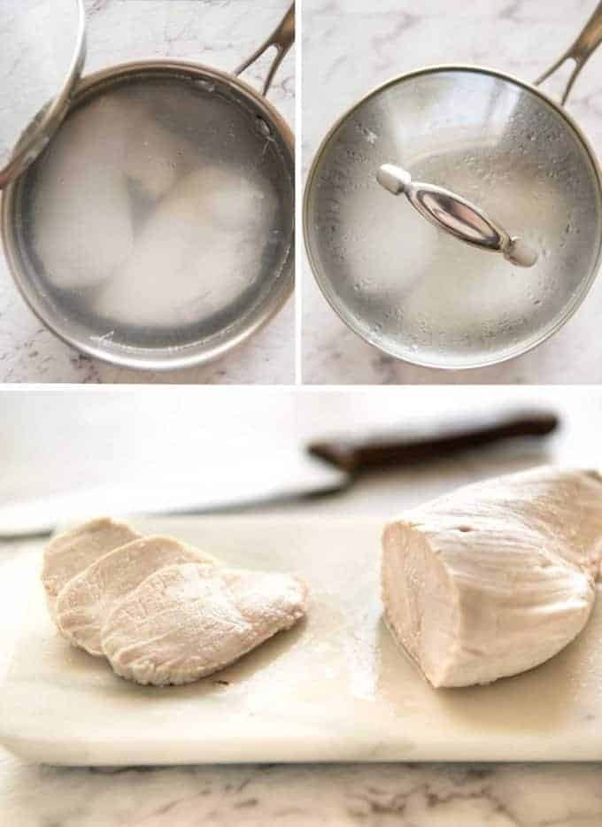 Extra juicy perfect Poached Chicken Breast guaranteed to work every single time! This technique is so easy, it will blow your mind. Served with a gorgeous Ginger Scallion (Shallot) Sauce. recipetineats.com