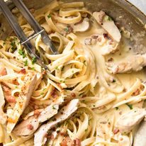Creamy Chicken and Bacon Pasta - for all those days when nothing but a creamy pasta will do. recipetineats.com
