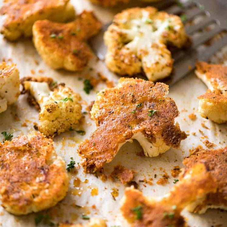 Try this Roasted Parmesan Crusted Cauliflower for dinner tonight! Serve it as a side or as a main meal, or how about as a healthy, low carb snack at a gathering? It's quick, easy and off-the-charts delicious! recipetineats.com