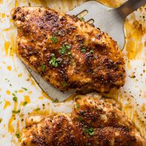 Juicy oven baked chicken breast