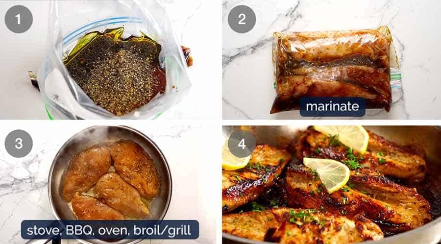 How to cook marinated chicken