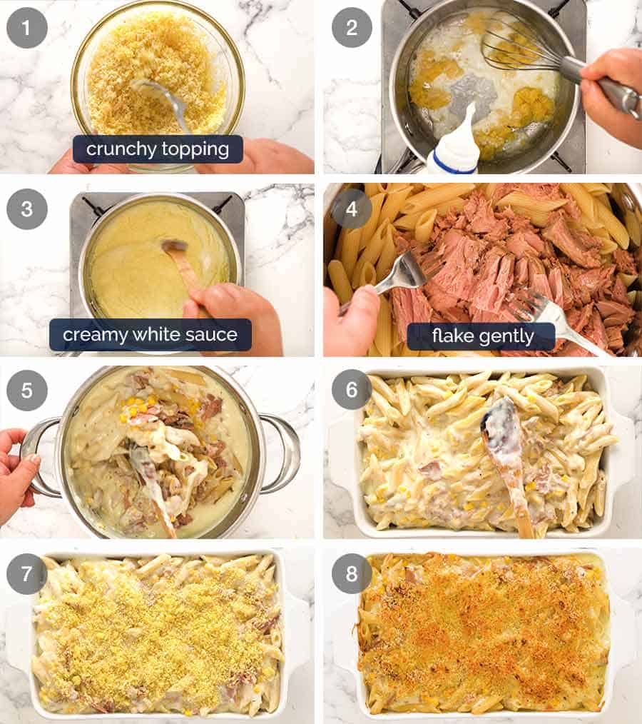 How to make Tuna Casserole (Tuna Mornay Pasta Bake)
