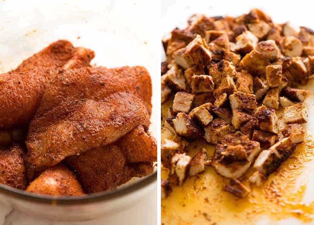 Seasoned Mexican Chicken for Chicken Burrito