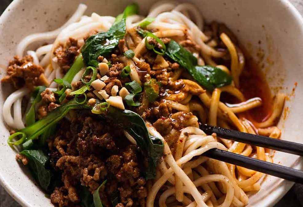 Dan Dan Noodles close up