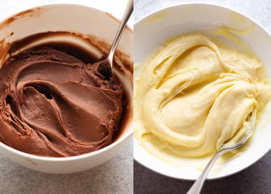 Milk Chocolate Ganache and White Chocoalte Ganache