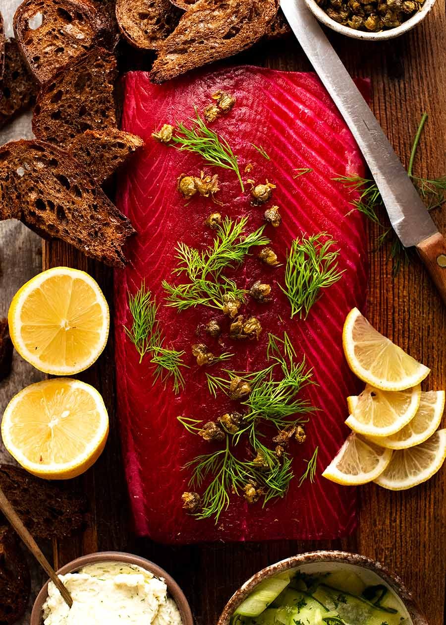 Beetroot Cured Salmon (Gin or Vodka)