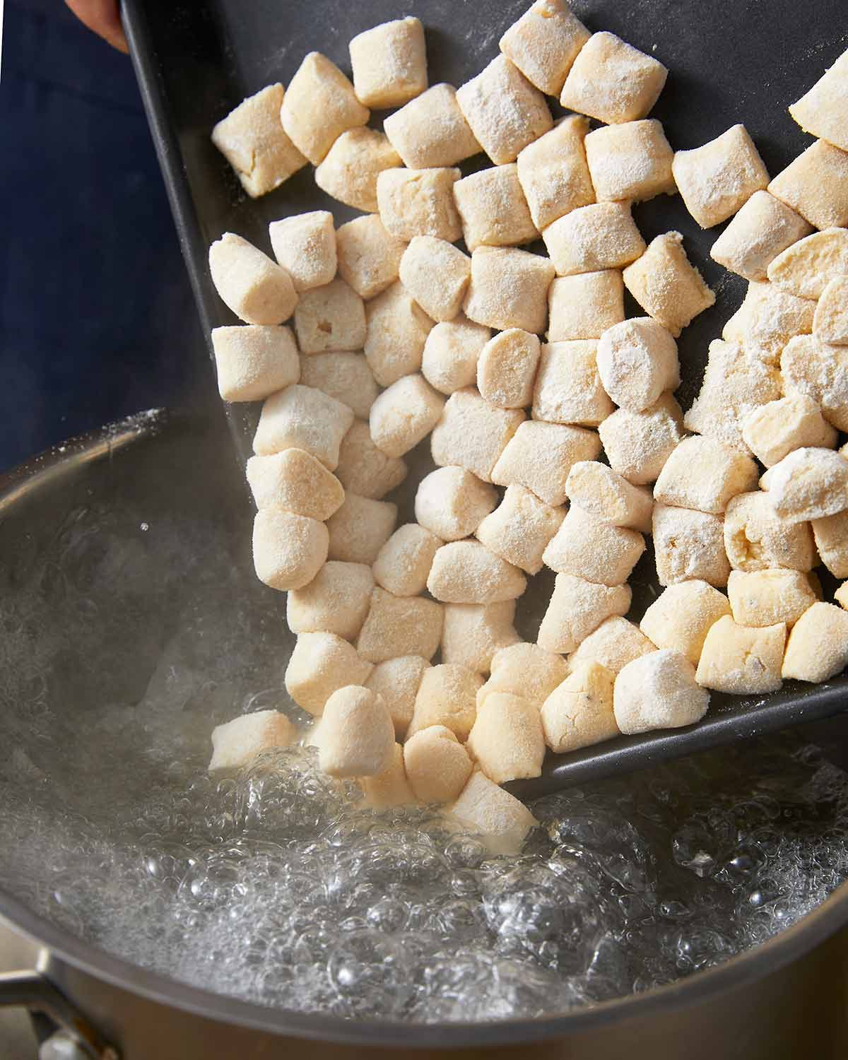 Cooking ricotta gnocchi