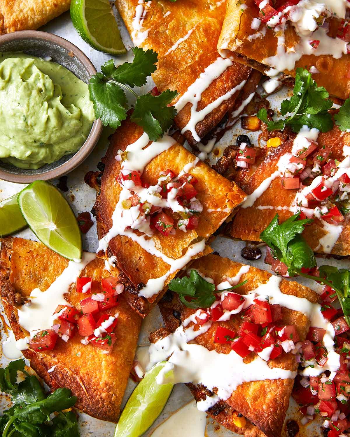 Crispy quesadillas baked in the oven