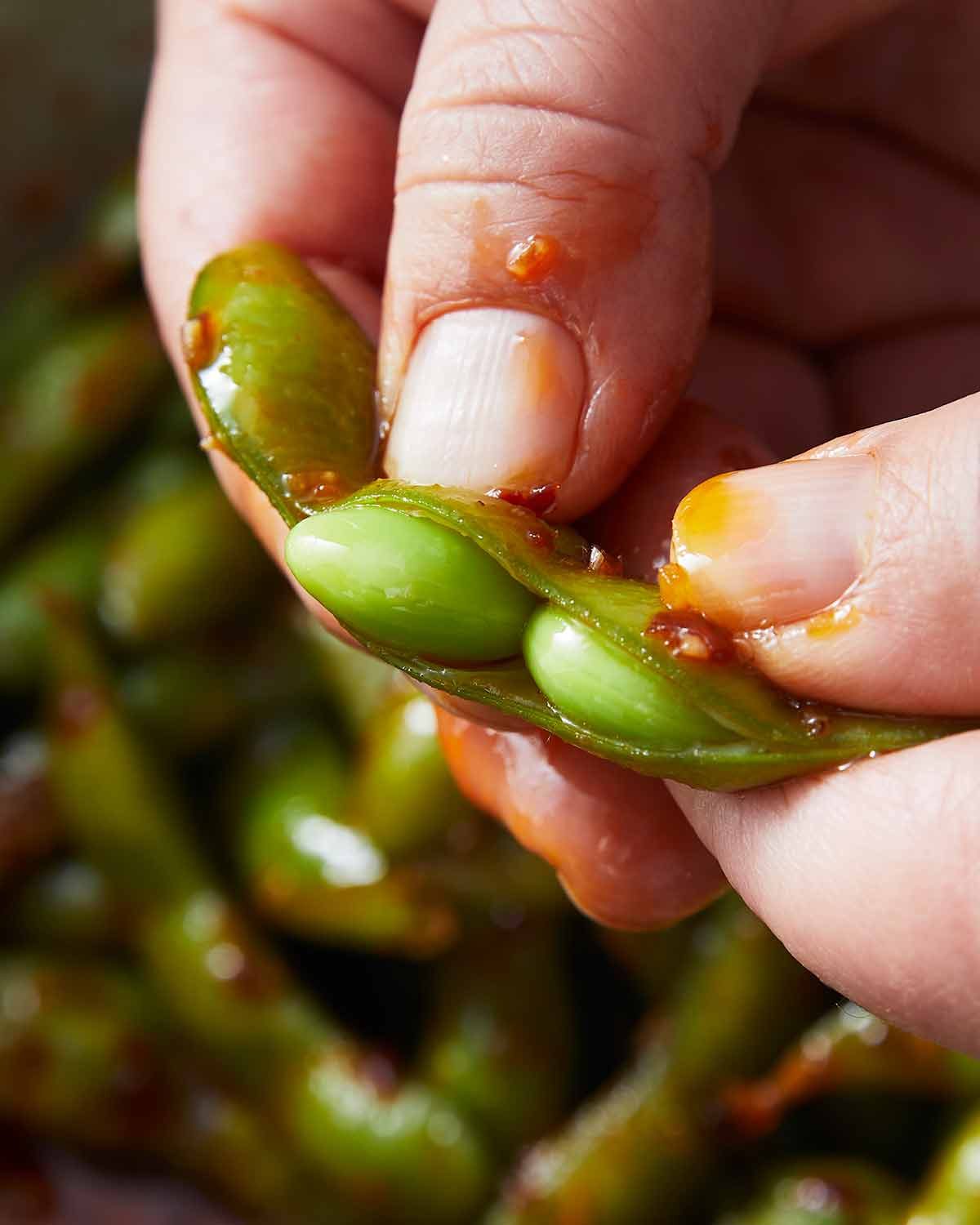 Spicy edamame